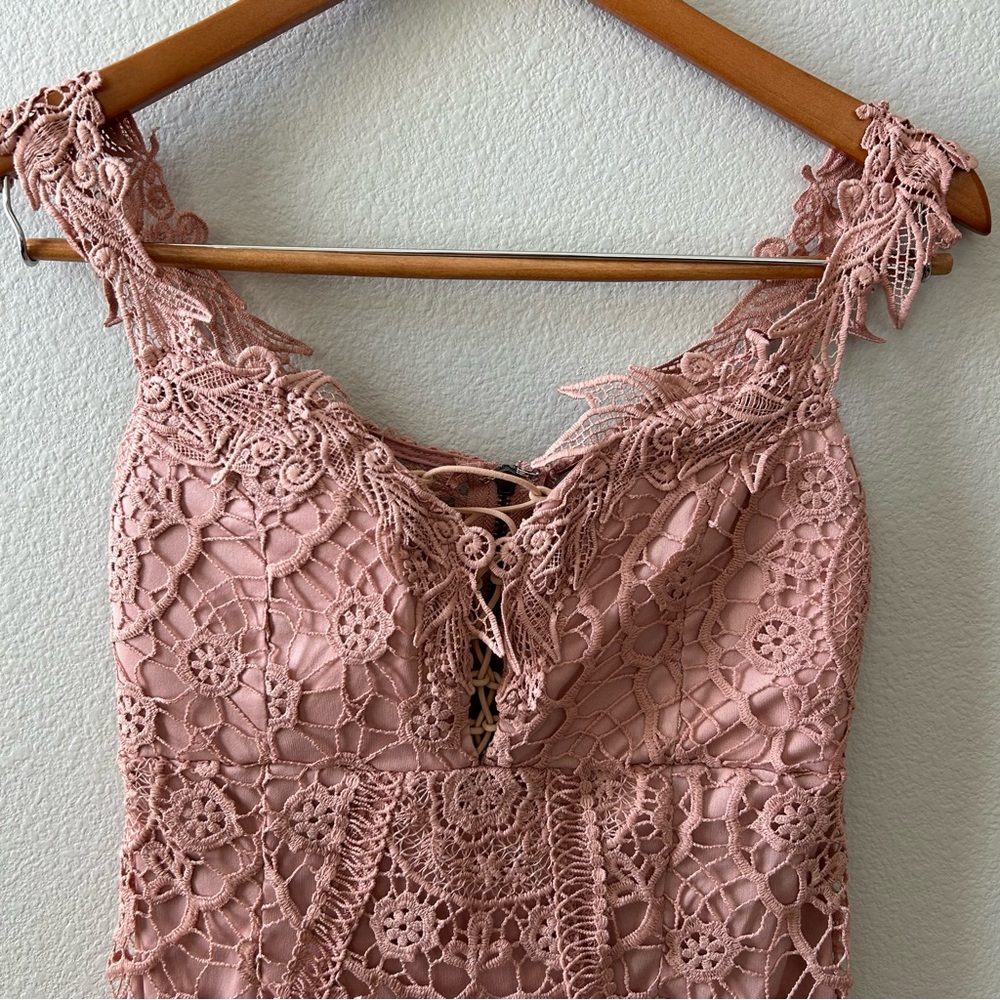 Fashion Nova Pink Lace Mini Dress - Picture 6 of 12